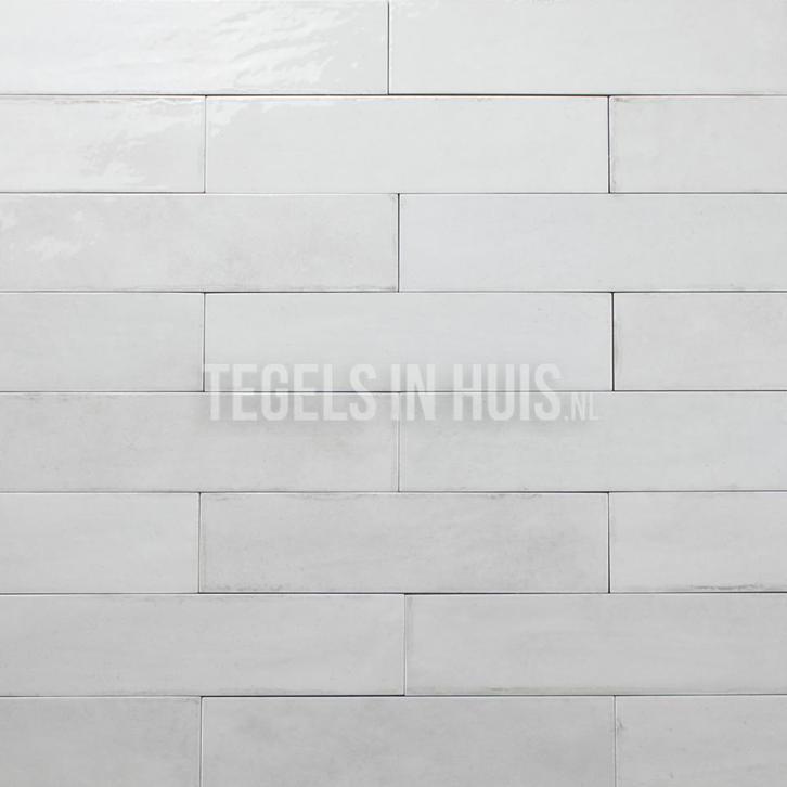 Wandtegel tribe 6x24,6 cm handvorm glans wit verouderd, Doe-het-zelf en Verbouw, Tegels, Wandtegels, Nieuw, 10 m² of meer, Keramiek