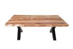 Massief houten salontafel AMAZONAS 105cm acacia zwart, Ophalen of Verzenden, Nieuw