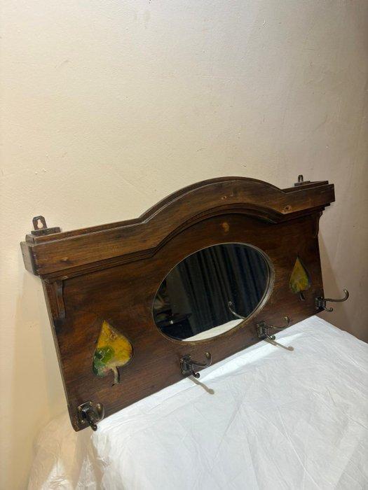 Spiegel- Elegante in Art Nouveau-stijl - Glas, Hout, Antiek en Kunst, Curiosa en Brocante