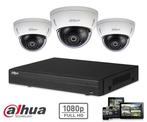 Dahua Full HD-CVI kit 3x dome 2 Megapixel, Ophalen of Verzenden, Nieuw