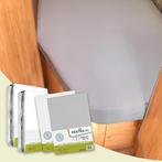 Textielpakket Frans bed - 2 moltons met 2 hoeslakens - links, Huis en Inrichting, Eenpersoons, Verzenden, Nieuw, Wit