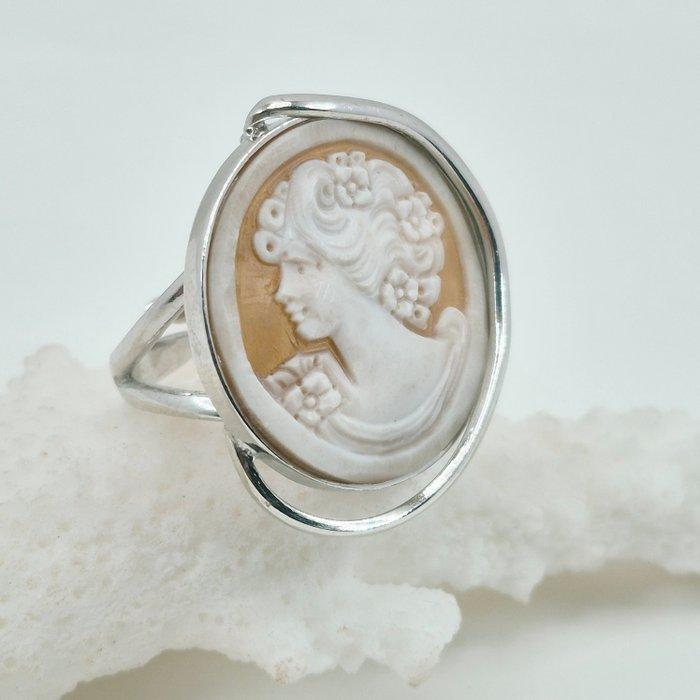 Zilver - Ring - Handgesneden maas, Antiek en Kunst, Curiosa en Brocante