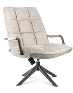 Draaifauteuil Boucle Sand Met Armleuning | 70x80x100cm, Huis en Inrichting, Ophalen, Nieuw