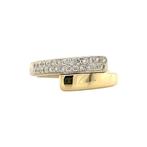 Bicolour gouden ring met diamant 14 krt