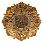 Een Spaans bronzen en geelkoperen wandbord, Antiek en Kunst, Antiek | Koper en Brons, Brons, Ophalen