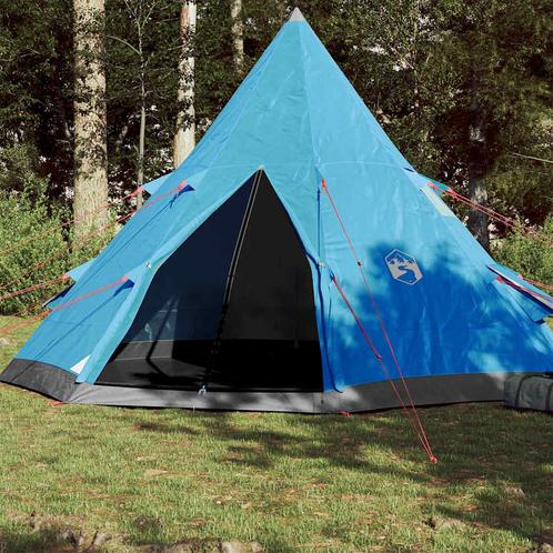 vidaXL Tipitent 4-persoons waterdicht blauw, Caravans en Kamperen, Tenten, Nieuw, tot en met 2, Verzenden