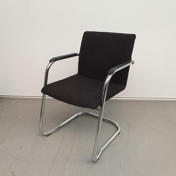 Luxe Aspa Klöber vergaderstoel - zwarte stof, Huis en Inrichting, Stoelen, Ophalen of Verzenden