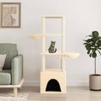 vidaXL Kattenmeubel met sisal krabpalen 147 cm crèmekleurig, Verzenden, Nieuw