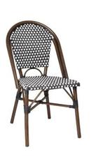 Parijse Stijl PE Rattan Stoelen Zwart Dot Mix – Set van 2, Verzenden, Nieuw in verpakking