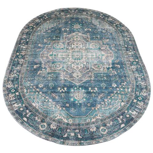 Vloerkleed Nora Petrol - Ovaal 200 x 290 cm - Meerdere, Huis en Inrichting, Stoffering | Tapijten en Kleden, Nieuw, Ophalen of Verzenden