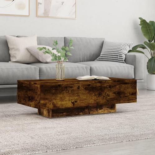 vidaXL Salontafel 100x49,5x31 cm bewerkt hout gerookt, Huis en Inrichting, Tafels | Salontafels, 100 tot 150 cm, Nieuw, Overige houtsoorten