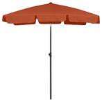 vidaXL Strandparasol 180x120 cm terracottakleurig, Tuin en Terras, Verzenden, Nieuw, 1 tot 2 meter, Strandparasol
