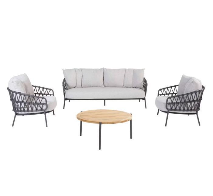 4 Seasons Outdoor Calpi loungeset  DEMO MODEL SALE, Tuin en Terras, Tuinsets en Loungesets, Bank, Bijzettafel, Stoel, 4 zitplaatsen