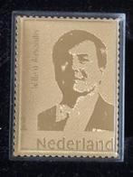 Nederland 2024 - 24 karaat gouden postzegel Koning Willem, Postzegels en Munten, Postzegels | Nederland, Gestempeld