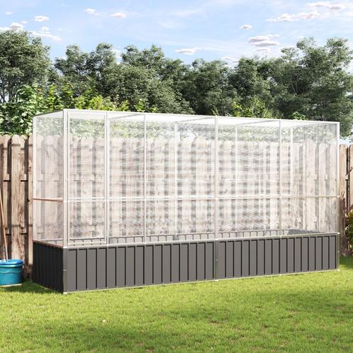 vidaXL Volière met verlengstuk 418,5x107x212 m staal, Dieren en Toebehoren, Overige Dieren-accessoires, Nieuw, Verzenden