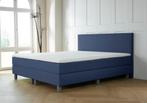ACTIE! Boxspring Florence 160 200 Blauw, Huis en Inrichting, Slaapkamer | Boxsprings, Nieuw, 160 cm, Blauw, Modern