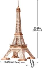 Robotime Eiffel Tower Plus 99cm Bouwpakket DIY Knutselen, Verzenden, Nieuw