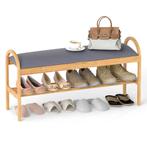 LIVSK Bamboe Schoenenbank met Klapdeksel - Luxe Zitcomfort -, Verzenden, Nieuw