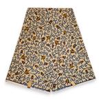 Afrikaanse stof - Geel Branches - 100% katoen - 1 yard, Hobby en Vrije tijd, Stoffen en Lappen, Ophalen of Verzenden, Nieuw