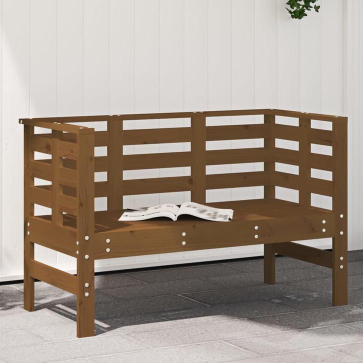 vidaXL Tuinbankje 111,5x53x71 cm massief grenenhout, Tuin en Terras, Tuinbanken, Nieuw, Verzenden