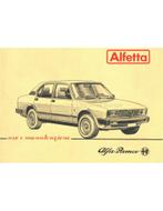 1981 ALFA ROMEO ALFETTA INSTRUCTIEBOEKJE ITALIAANS, Auto diversen, Handleidingen en Instructieboekjes