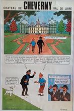 Tintin - Affiche du château de Cheverny - Dessin de Bob de, Boeken, Nieuw