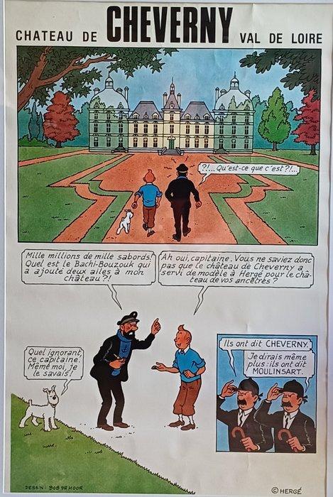 Tintin - Affiche du château de Cheverny - Dessin de Bob de, Boeken, Stripboeken