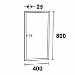 Spiegel Topa Silhouette 40x80x2.5 cm Aluminium Zwart, Ophalen of Verzenden, Nieuw