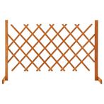 vidaXL Tuinlatwerk 120x90 cm massief vurenhout oranje, Tuin en Terras, Schuttingen, Verzenden, Nieuw, Hout, Minder dan 1 meter