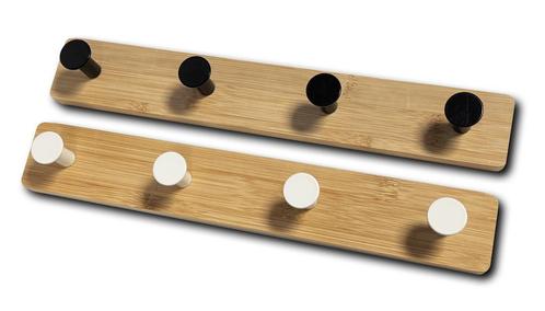 Zelfklevende bamboe kledinghanger – 4 haken (wit), Doe-het-zelf en Verbouw, Gereedschap | Handgereedschap, Nieuw, Ophalen of Verzenden