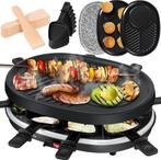 Gourmetstel met afzuiging - 8 personen - Raclette - Gourmetp, Witgoed en Apparatuur, Contactgrills, Verzenden, Zo goed als nieuw