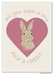 Deco- bord All You need is love and a Rabbit