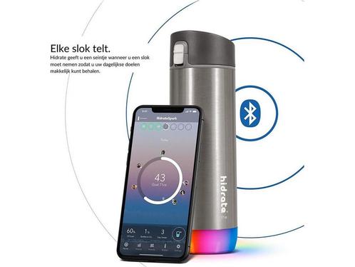 Hidrate Spark Chug - Slimme waterfles - 620ml LED, Huis en Inrichting, Woonaccessoires | Overige, Zo goed als nieuw, Verzenden