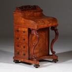 Davenport in wortelnoten met geheim pop-up-vak ca 1870 No342, Antiek en Kunst, Ophalen of Verzenden
