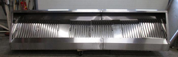 RVS Afzuigkap met 6 filters, B336 x D81 x H60 cm, wandmodel,, Zakelijke goederen, Horeca | Keukenapparatuur, Gebruikt