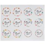 Fako Bijoux® - Thank You Stickers Op Vel - 25mm - Thank You, Verzenden, Nieuw