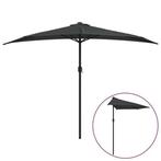 Balkonparasol - Aluminium - Antraciet - Retourdeal, Ophalen of Verzenden, Nieuw, 1 tot 2 meter, Stokparasol