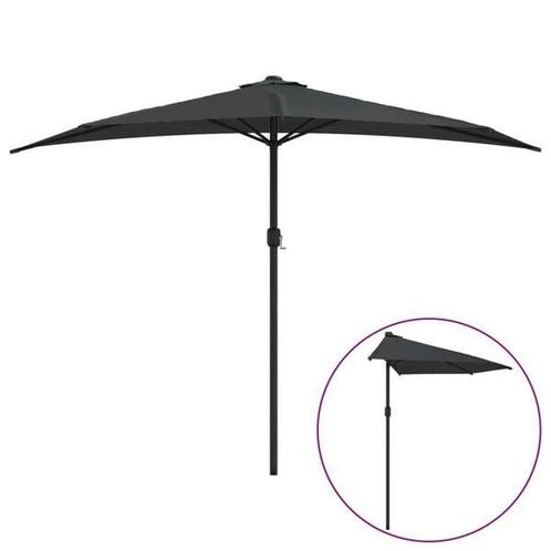 Balkonparasol - Aluminium - Antraciet - Retourdeal, Tuin en Terras, Parasols, 1 tot 2 meter, Nieuw, Stokparasol, Ophalen of Verzenden