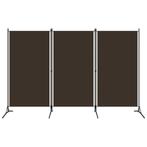 vidaXL Kamerscherm met 3 panelen 260x180 cm bruin, Huis en Inrichting, Woonaccessoires | Kamerschermen, Verzenden, Nieuw