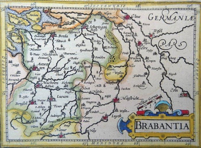 België - Nederland, Brabant, Noord-Brabant, Limburg, Luik;, Boeken, Atlassen en Landkaarten
