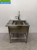RVS Spoeltafel Spoelbak met kraan 86,5 x 80 x 91 cm Horeca, Ophalen of Verzenden, Gebruikt