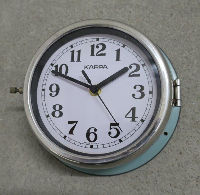 Wandklok - Kappa - Glas, Staal - 1980-1990, Antiek en Kunst, Curiosa en Brocante