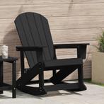 vidaXL Adirondack Schommelstoel Zwart 73,5x92x90 cm HDPE, Tuin en Terras, Tuinstoelen, Verzenden, Nieuw