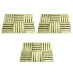 vidaXL 18 st Terrastegels 50x50 cm hout groen, Doe-het-zelf en Verbouw, Verzenden, Nieuw