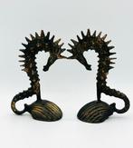 Bronze Seahorse Figurines Brutalist Design, signed - Figuur