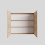 Spiegelkast BWS Cube 80x70x16 cm 2 Deuren Washed Oak, Ophalen of Verzenden, Nieuw, Bad