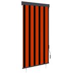 vidaXL Rolgordijn voor buiten 100x250 cm oranje en bruin, Huis en Inrichting, Stoffering | Gordijnen en Lamellen, Verzenden, Nieuw
