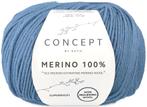 Katia Concept Merino 100% - 94 licht jeansblauw - Wol Gare, Hobby en Vrije tijd, Breien en Haken, Ophalen of Verzenden, Nieuw