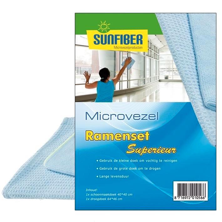 Ramendoeken Set Superieur - Professionele Microvezel, Huis en Inrichting, Schoonmaakartikelen, Schoonmaakmiddel, Ophalen of Verzenden