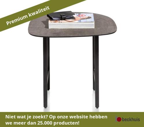 XOOON Fresno bijzettafel HPL/metaal 45x45 cm - Zwart, Huis en Inrichting, Tafels | Bijzettafels, Nieuw, Overige materialen, Ophalen of Verzenden